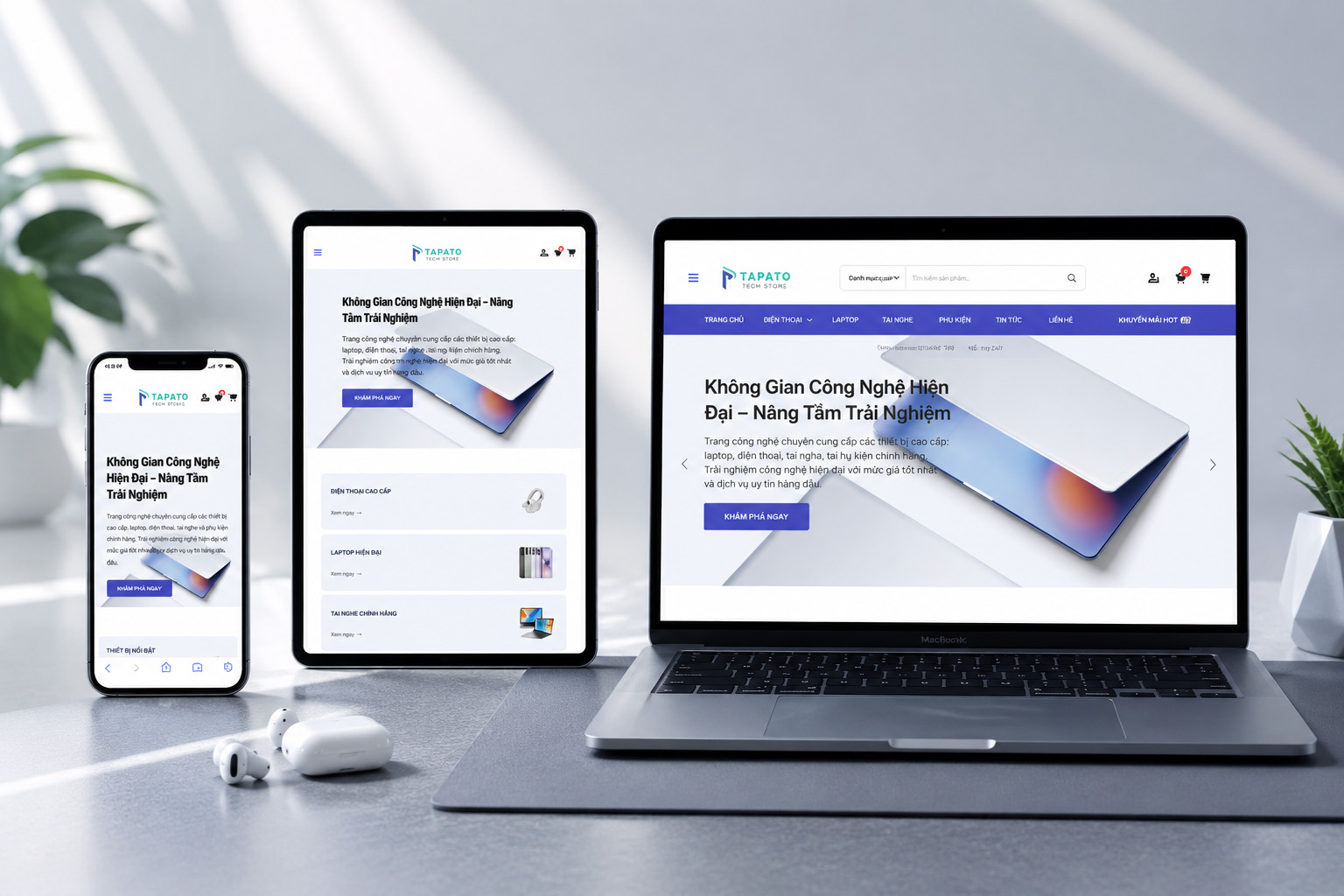 mẫu website công ty công nghệ