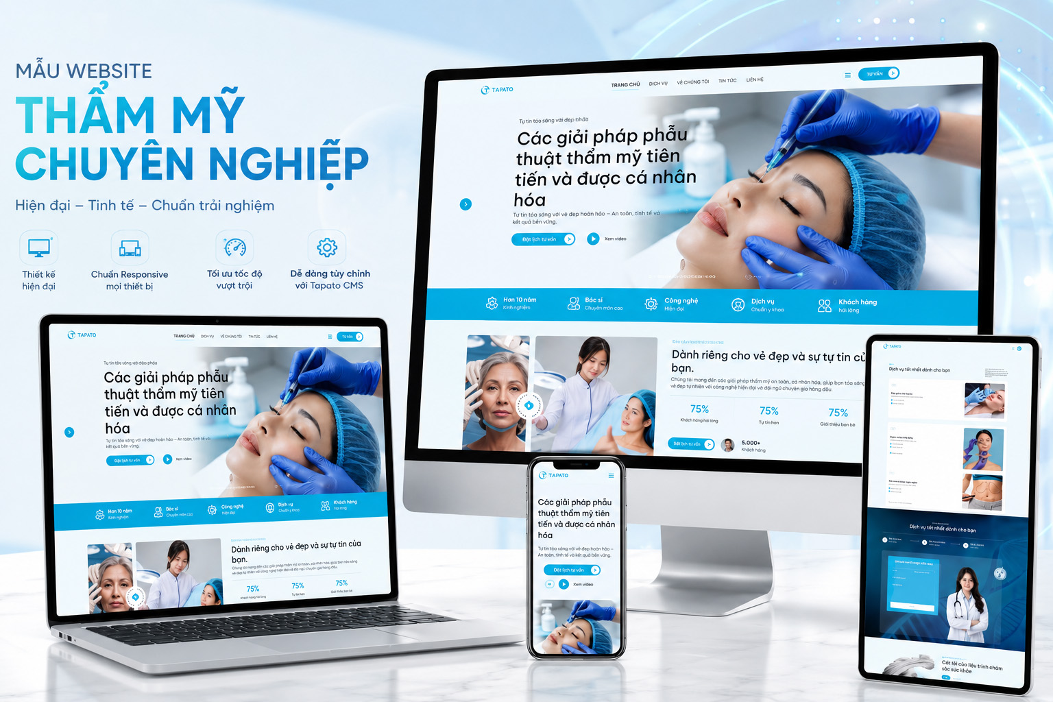 mẫu website làm đẹp