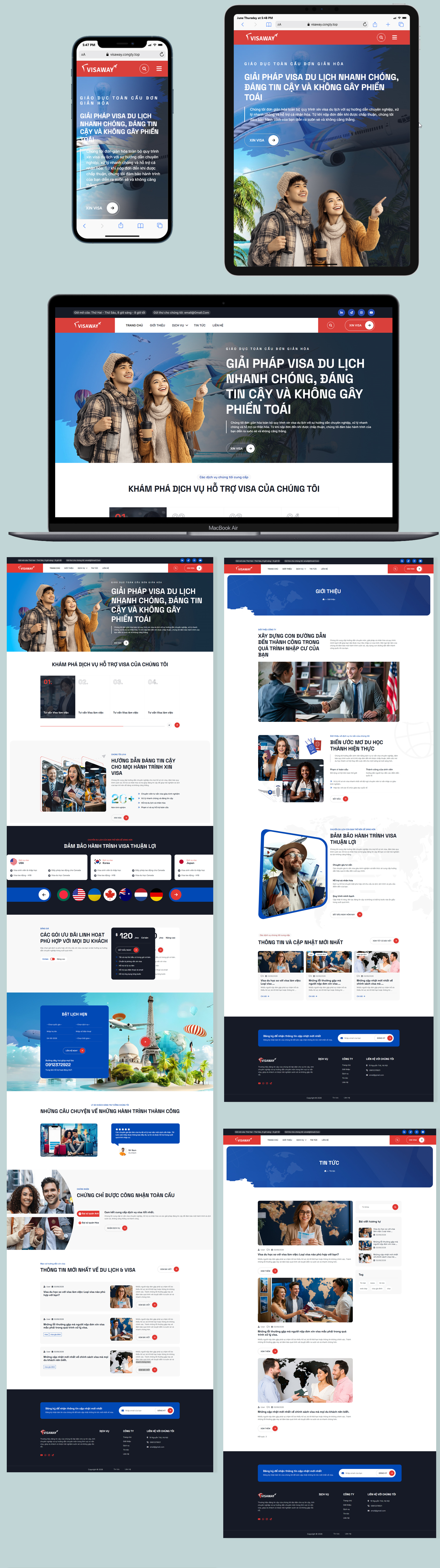 mẫu website về lĩnh vực dịch vụ xin cấp visa