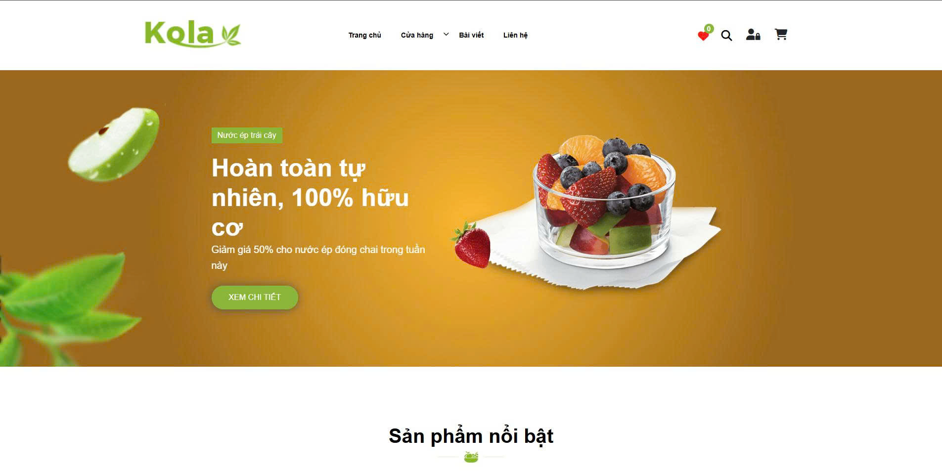 Mẫu Website Cửa Hàng Hoa Quả & Sức Khỏe