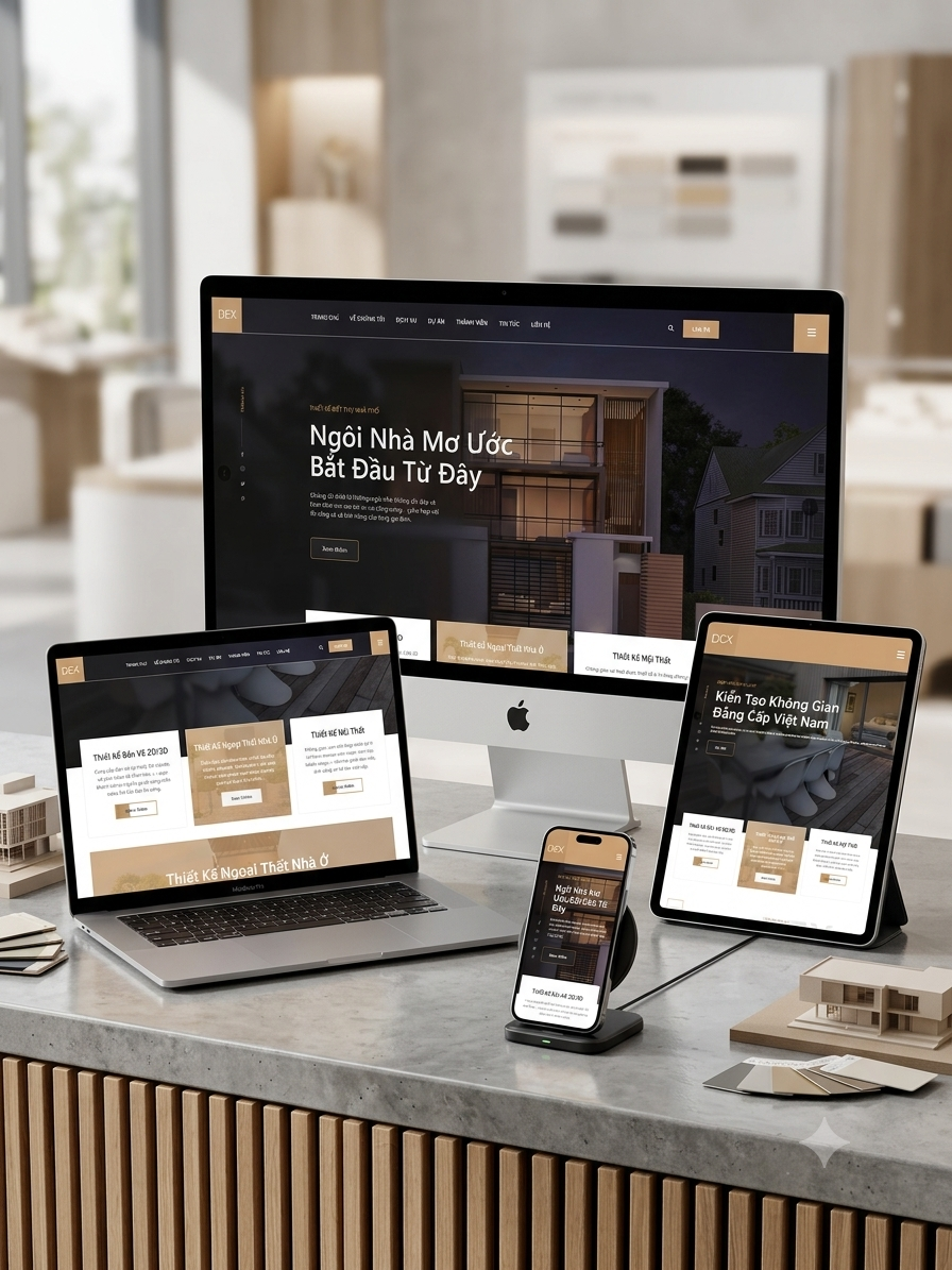 Mẫu website về lĩnh vực thiết kế và kiến trúc
