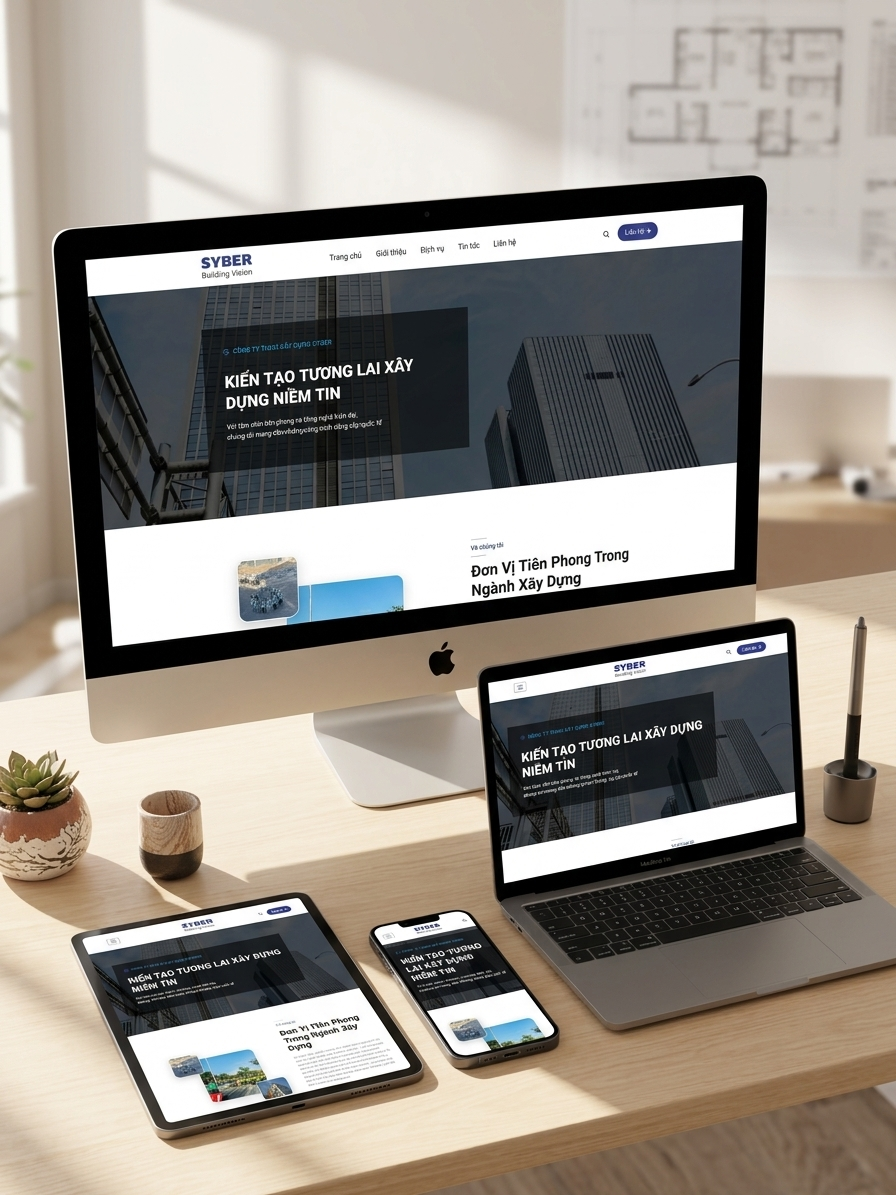 Mẫu website về lĩnh vực xây dựng