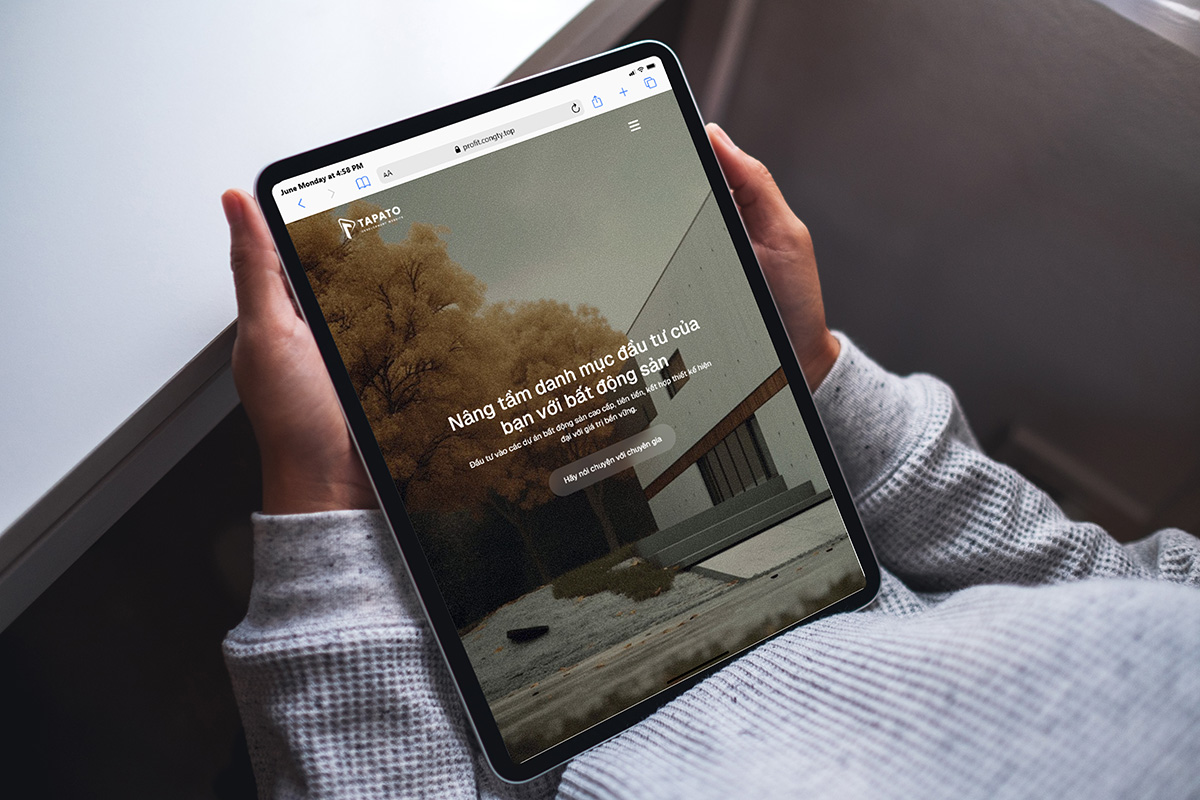 Mẫu landing page về lĩnh vực bất động sản