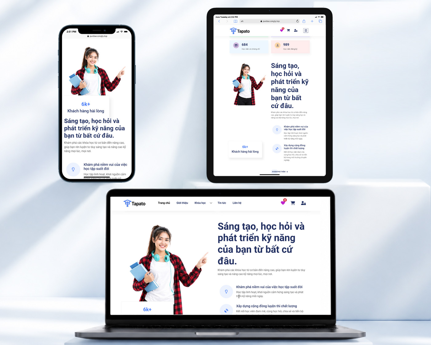 Mẫu Website Công ty Giáo Dục