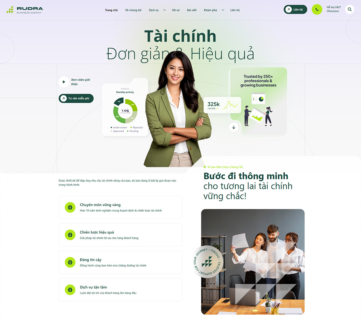 Mẫu website giới thiệu công ty tài chính