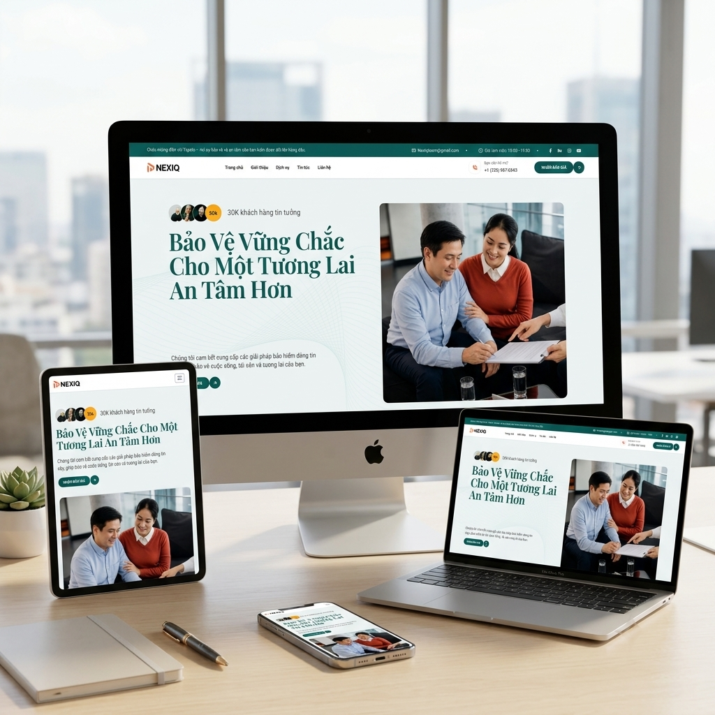 Mẫu website về lĩnh vực bảo hiểm