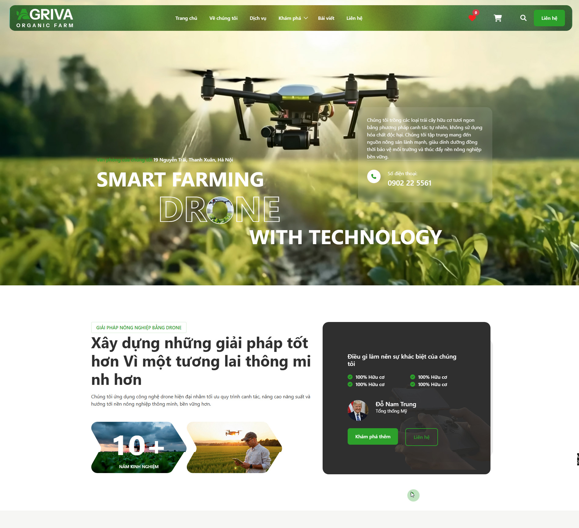 Web công ty nông nghiệp