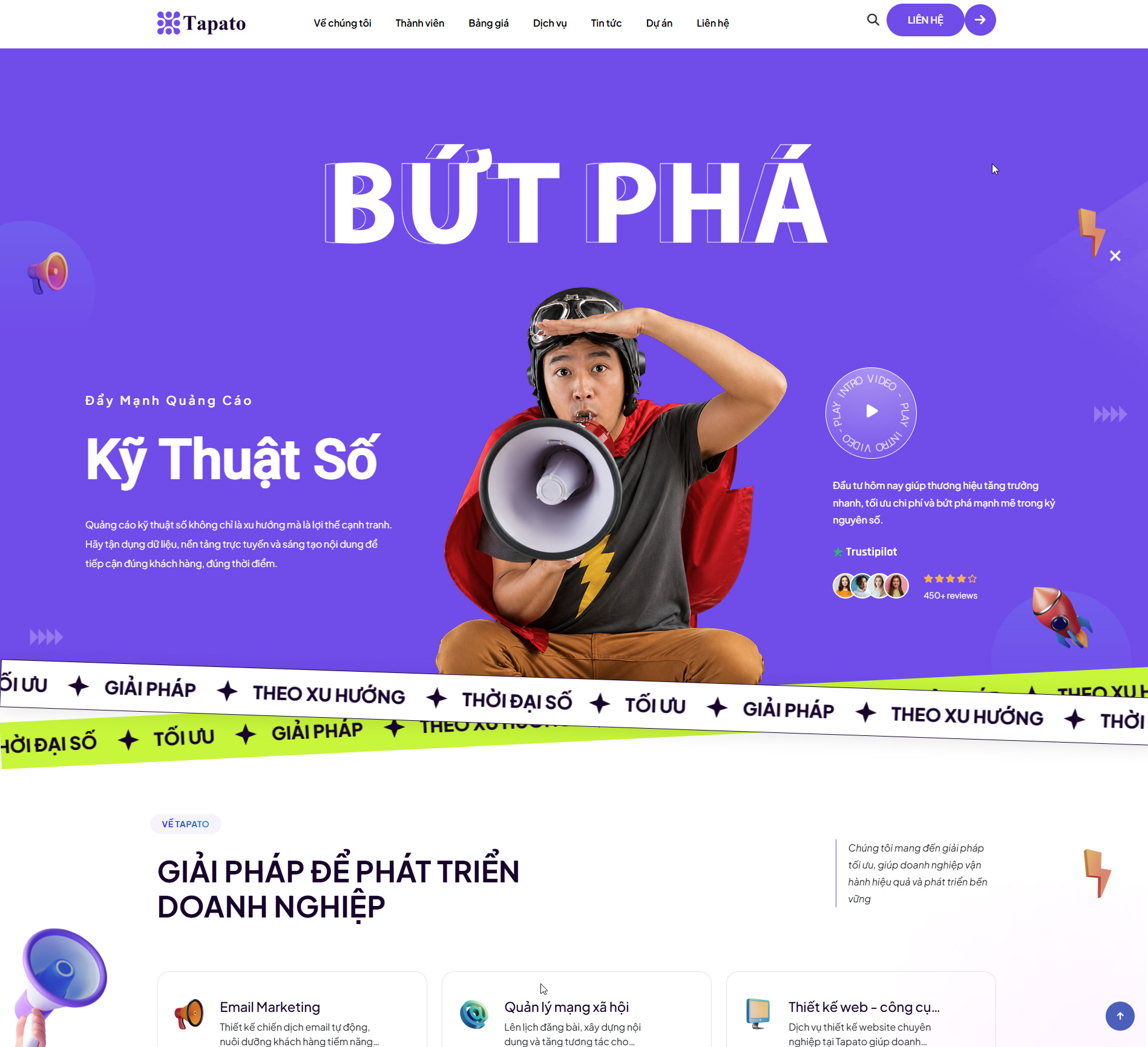 Mẫu web công ty truyền thông