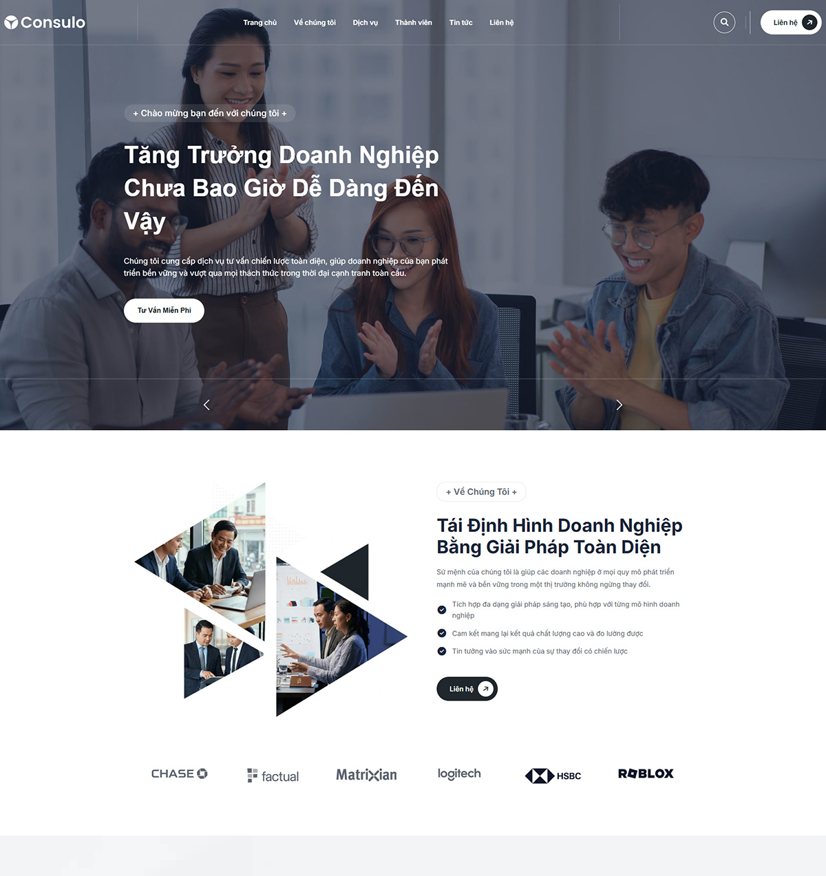Mẫu website công ty tư vấn