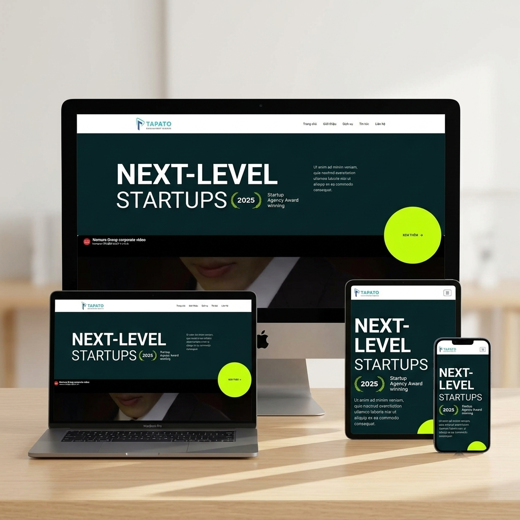 Mẫu website về Giới thiệu doanh nghiệp startup