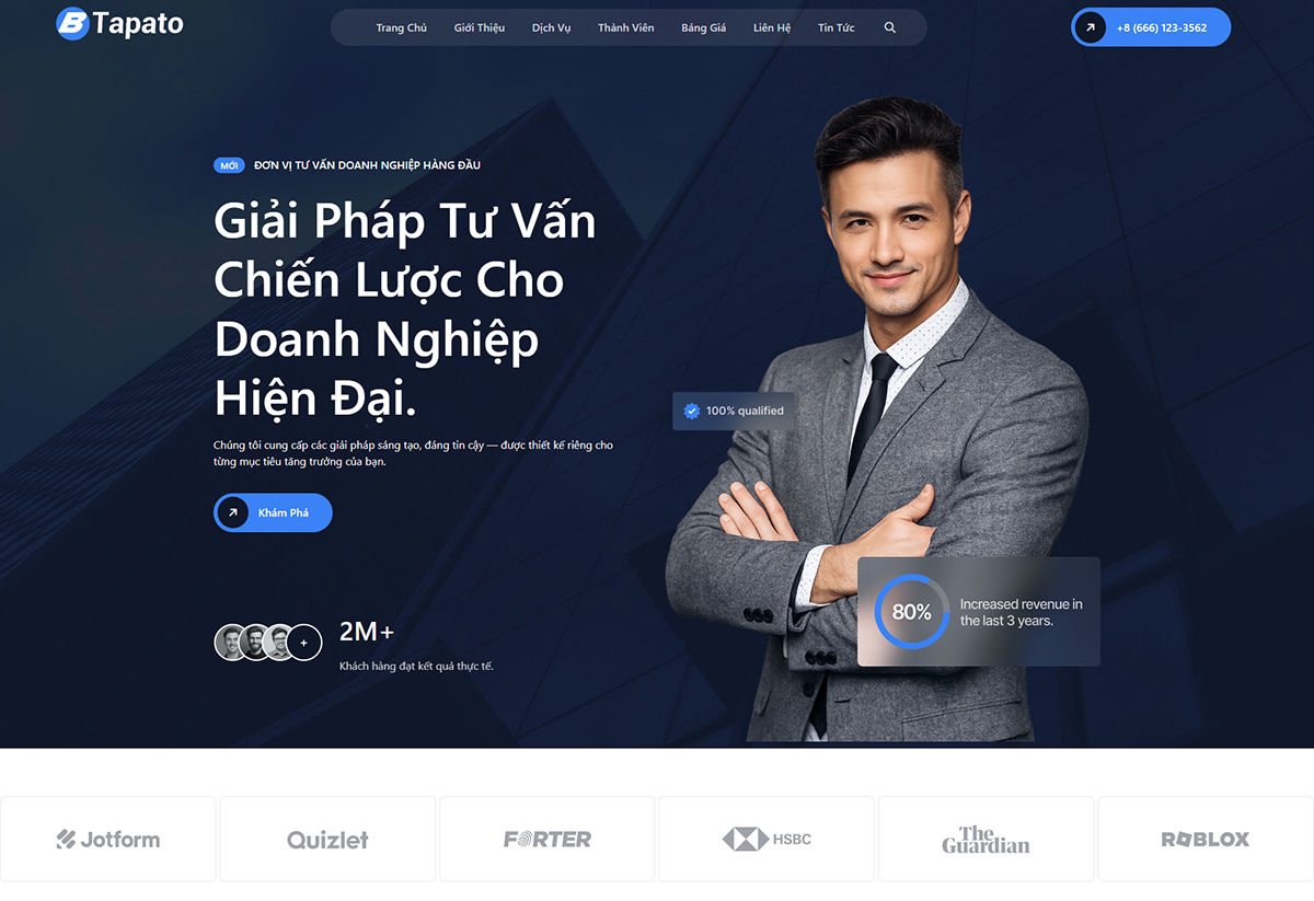 Mẫu web công ty tư vấn chiến lược