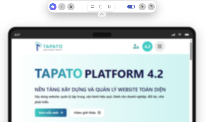 Giới thiệu toolbar trong Tapato 4.2